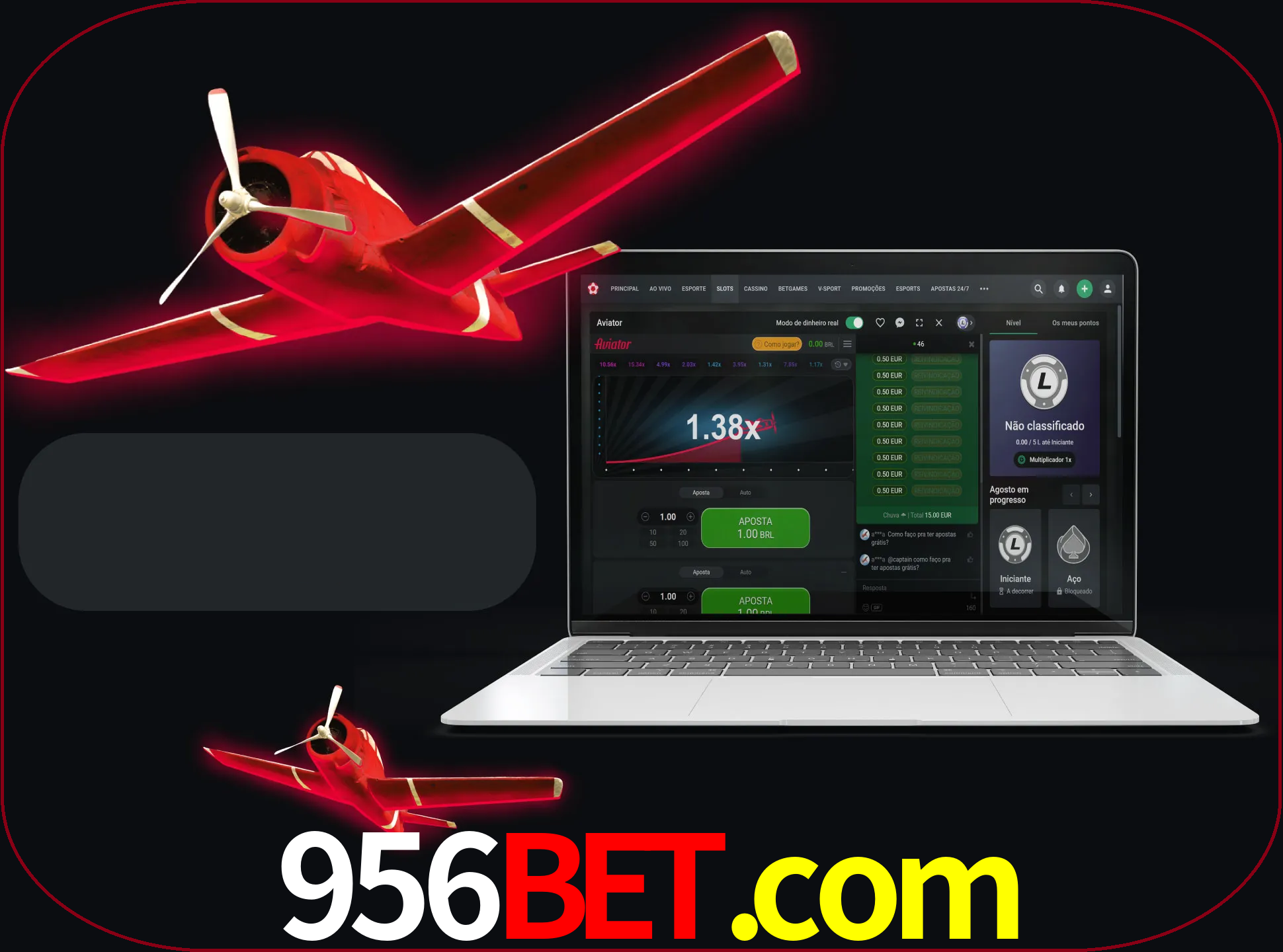 Vá para a seção de caça-níqueis e inicie o jogo Aviator.