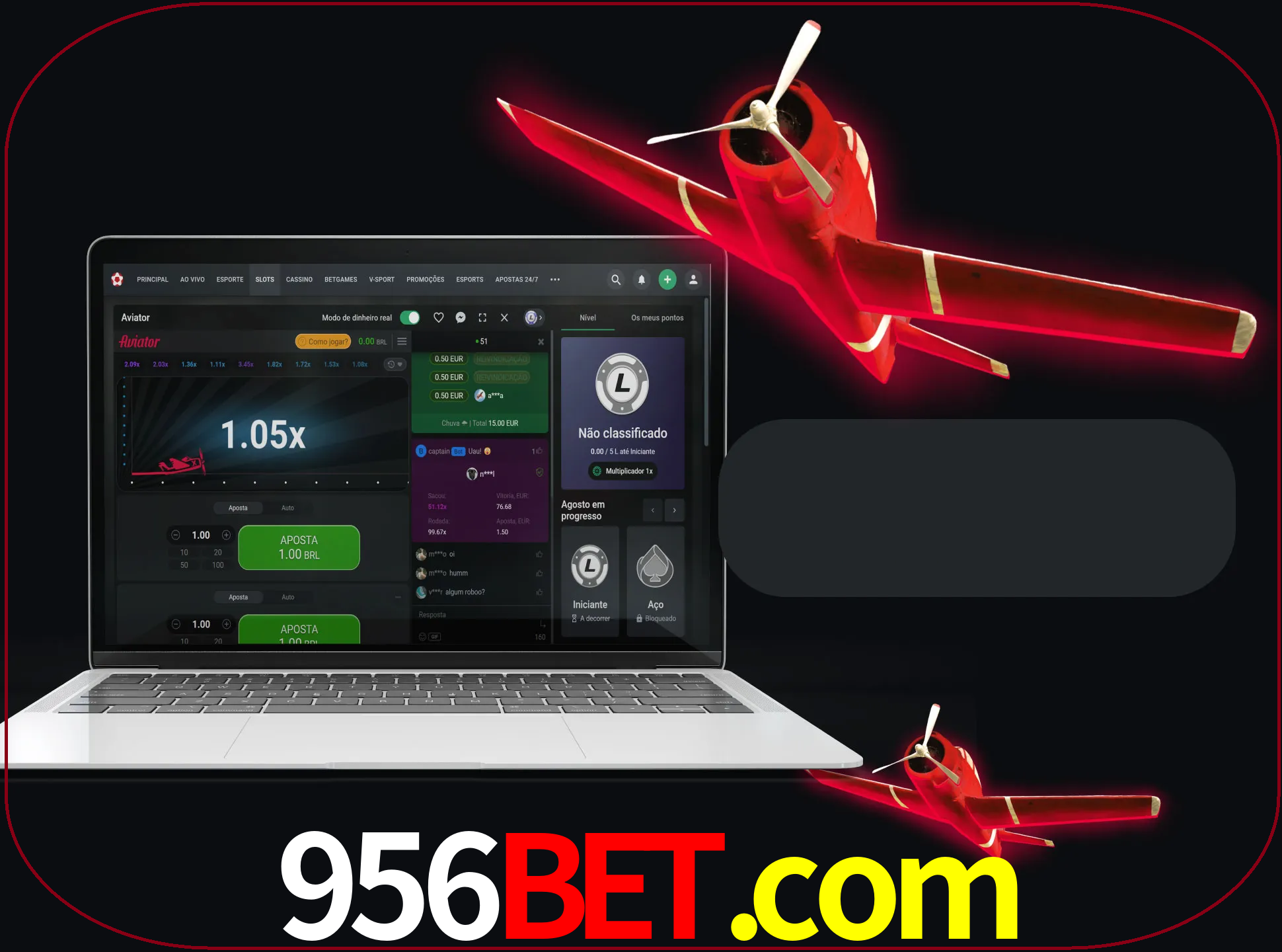 Observe o avião voando e as chances aumentando.