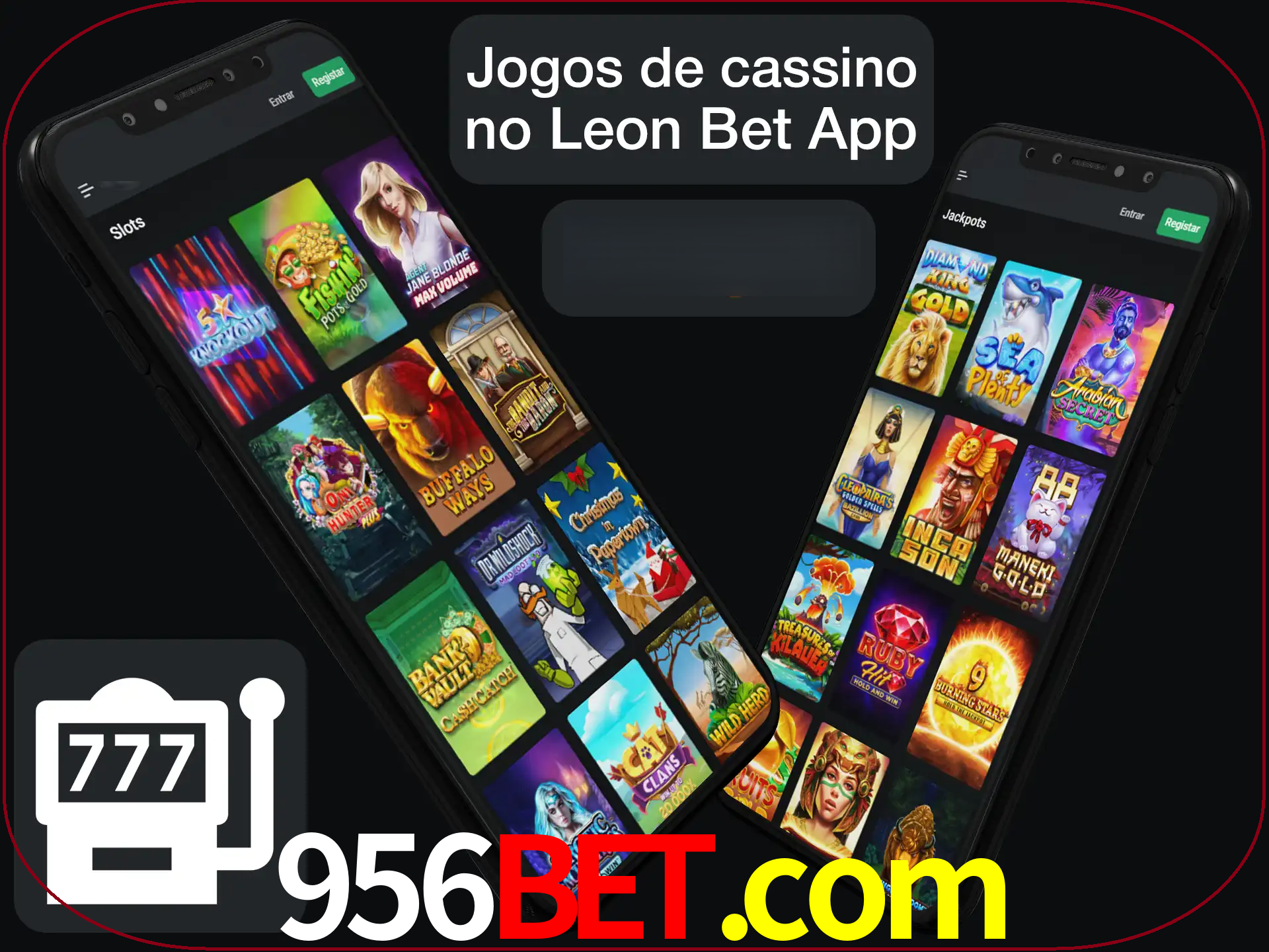 Escolha quais jogos de cassino jogar no app.