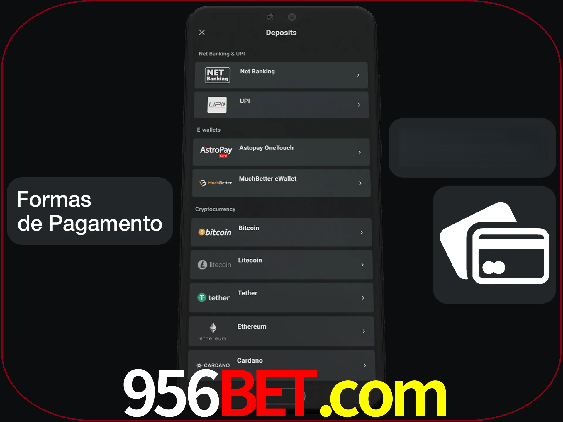 Escolha a forma de pagamento de sua preferência.