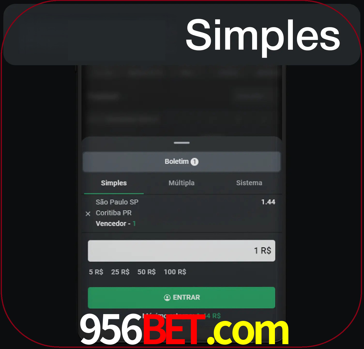 Ganhe seu dinheiro certo com uma única aposta.
