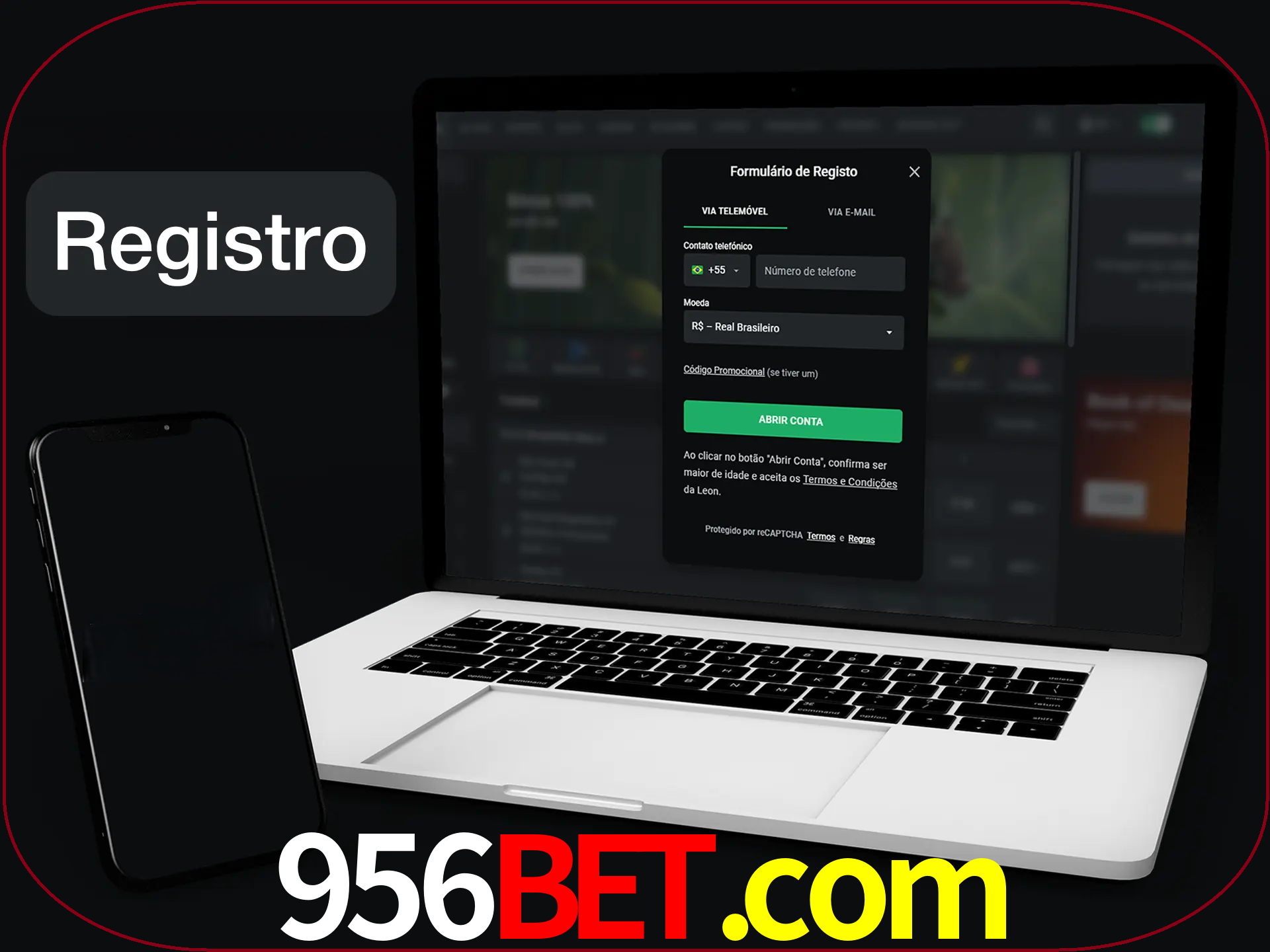 O registro na LeonBet é simples.